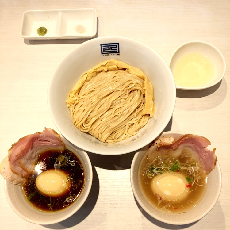 鴨×鶏出汁 味玉つけ麺(醤油 or ポルチーニ香る塩)