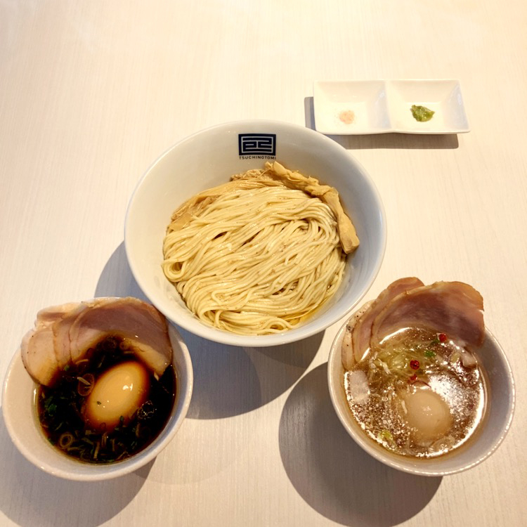 鴨×鶏出汁 味玉つけ麺(醤油 or ポルチーニ香る塩)