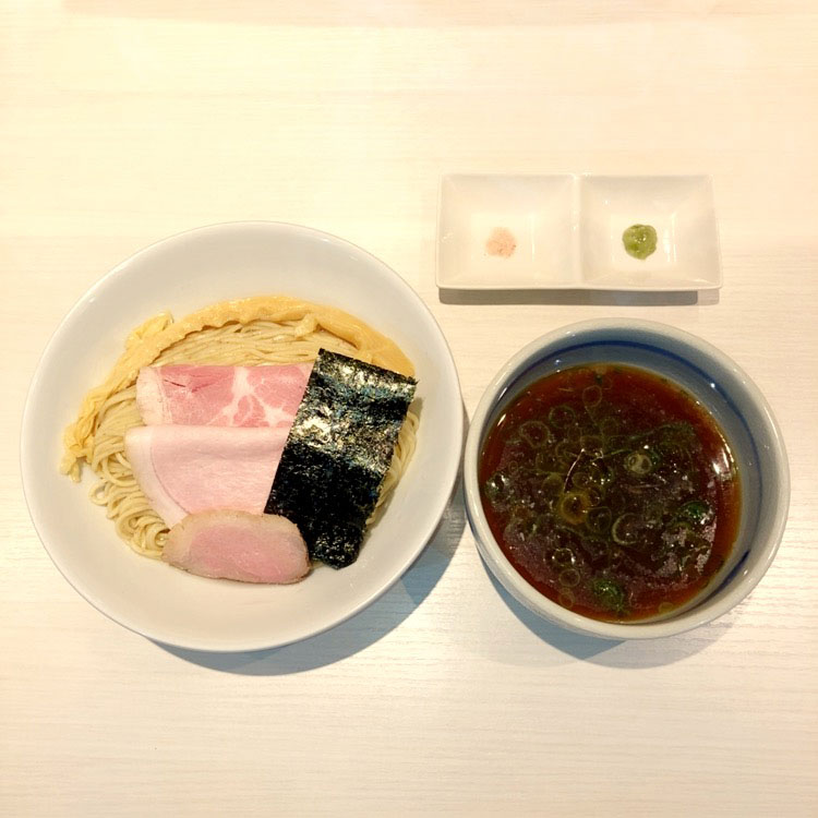 鴨×鶏出汁 つけ麺(醤油 or ポルチーニ香る塩)